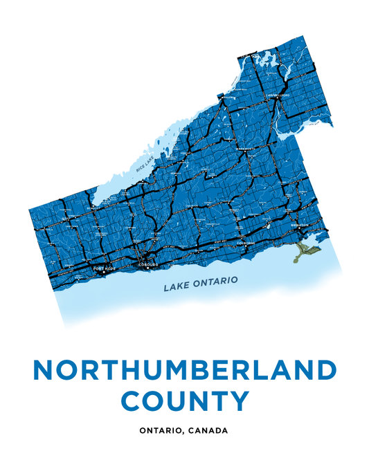 Northumberland County Map Print