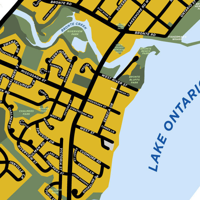 Bronte Neighbourhood Map Print