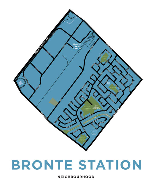 Bronte Station Neighbourhood Map (Oakville)