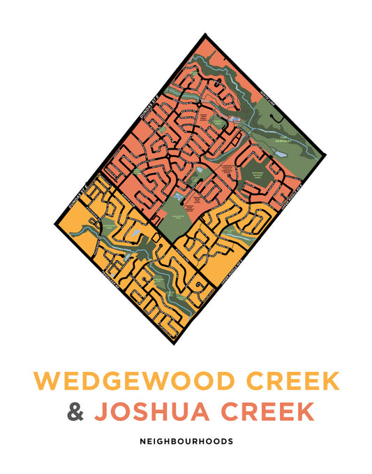 Wedgewood Creek & Joshua Creek Neighbourhoods Map Print