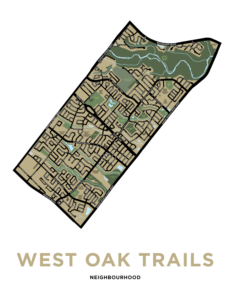 West Oak Trails Neighbourhood Map