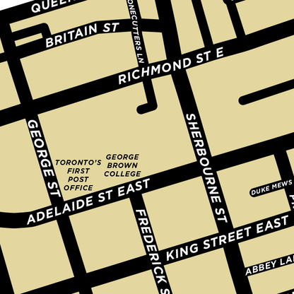 Old Town Neighbourhood Map Print