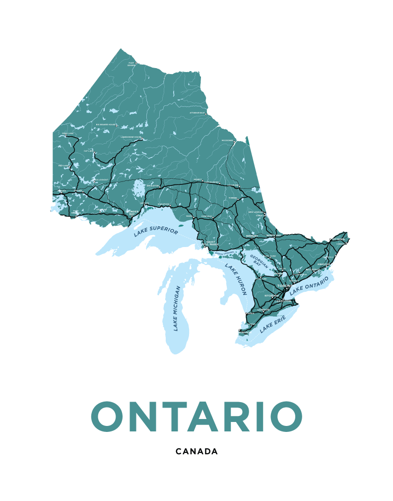 Ontario Map Print