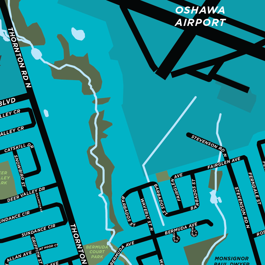 Northglen Neighbourhood Map Print