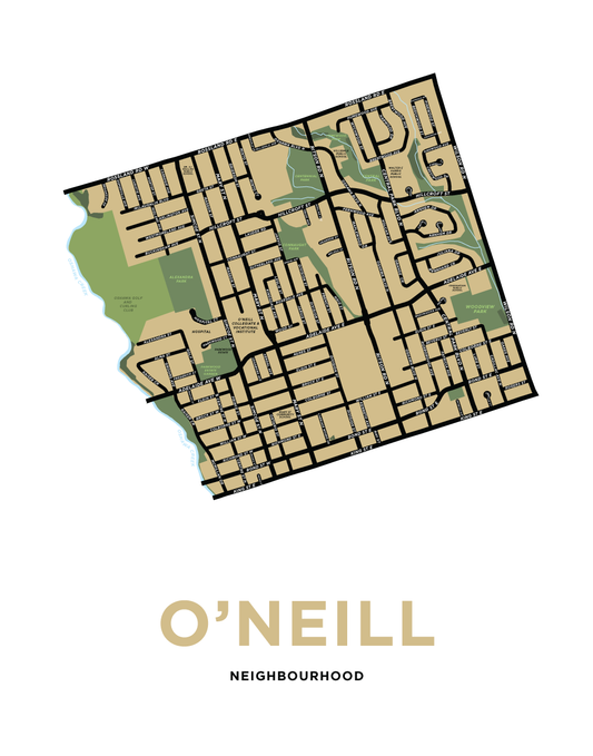 O'Neill Neighbourhood Map Print