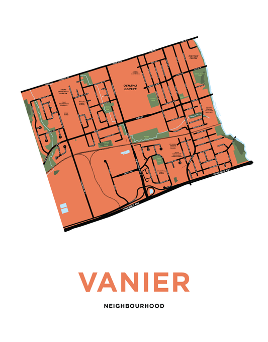 Vanier Neighbourhood Map Print