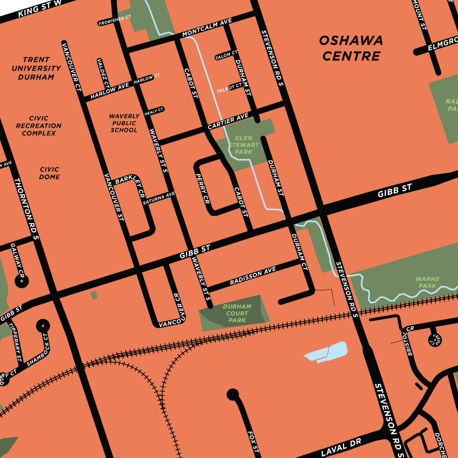 Vanier Neighbourhood Map Print