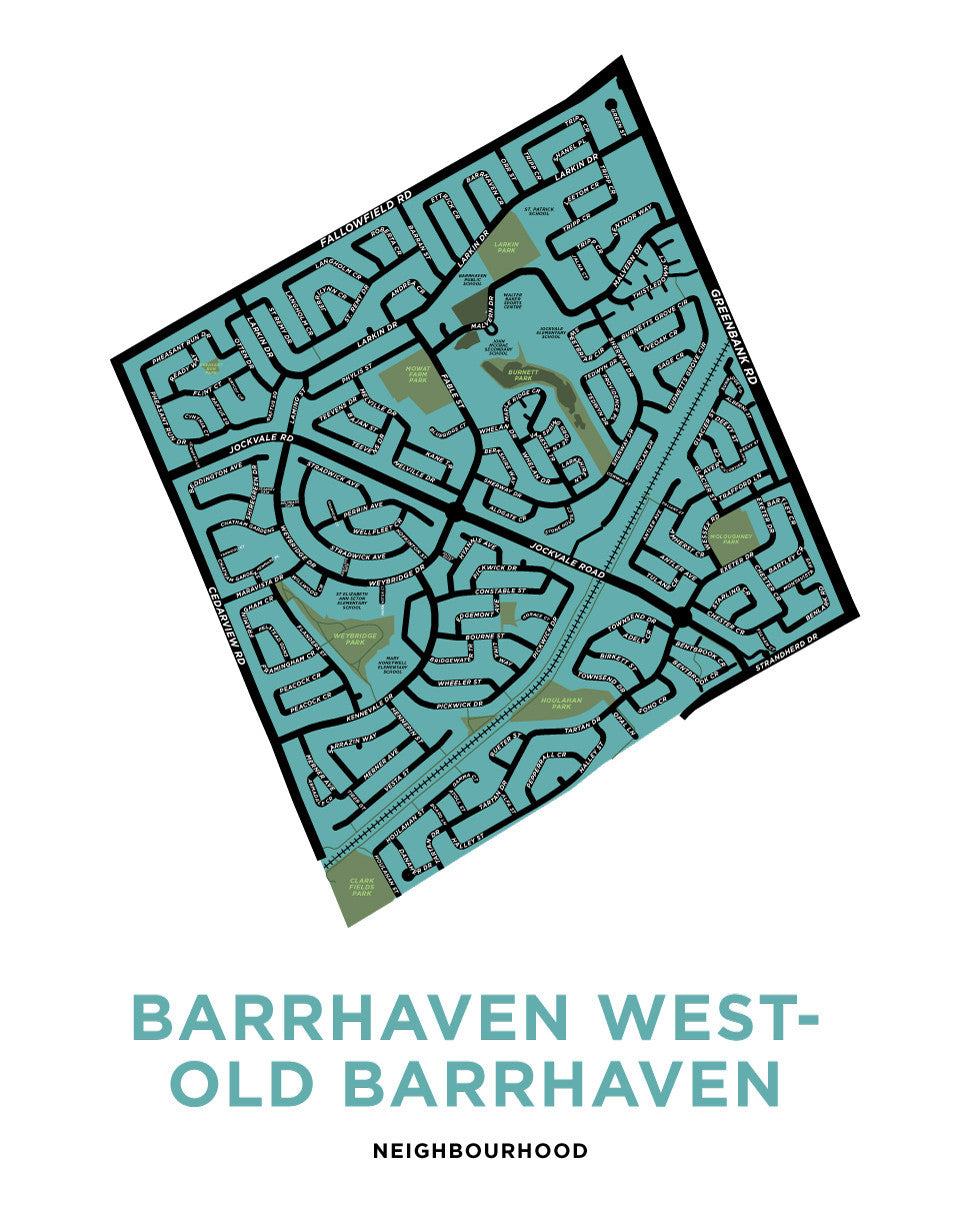 Barrhaven West-Old Barrhaven Neighbourhoods Map Print