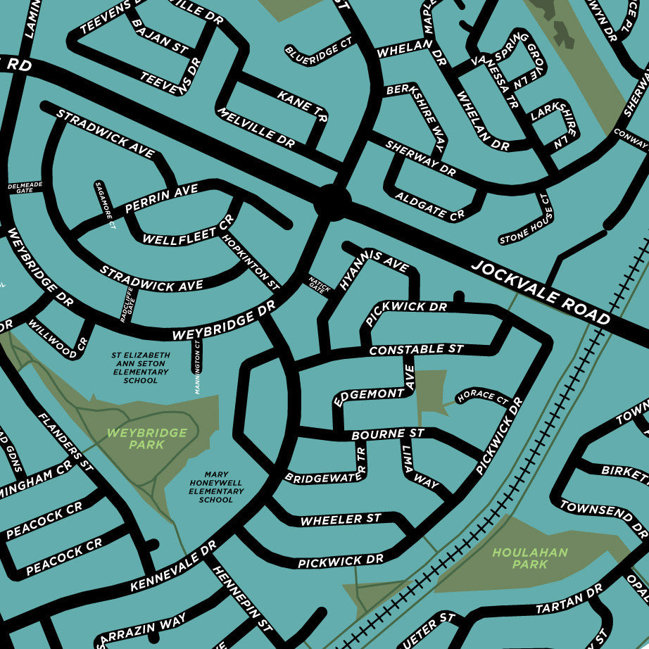 Barrhaven West-Old Barrhaven Neighbourhoods Map Print