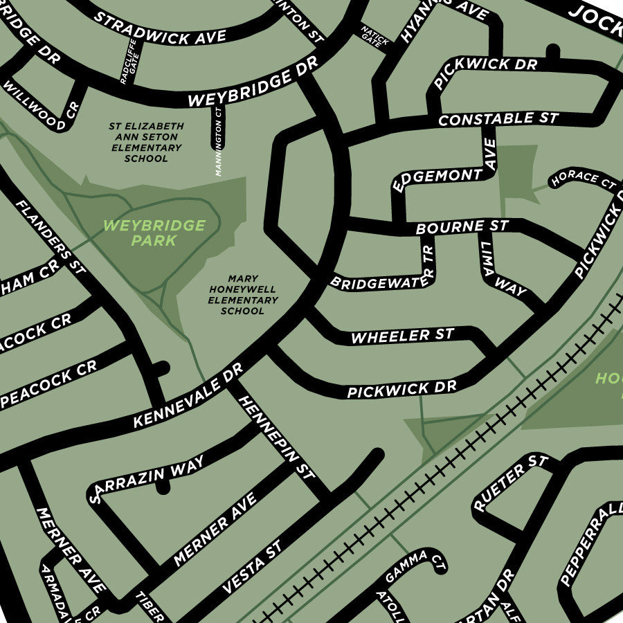 Barrhaven West Neighbourhood Map Print