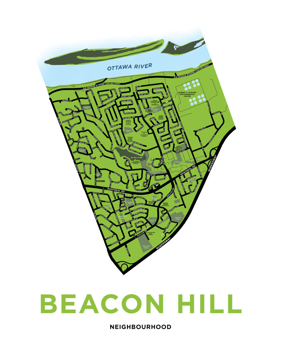 Beacon Hill Neighbourhood Map Print