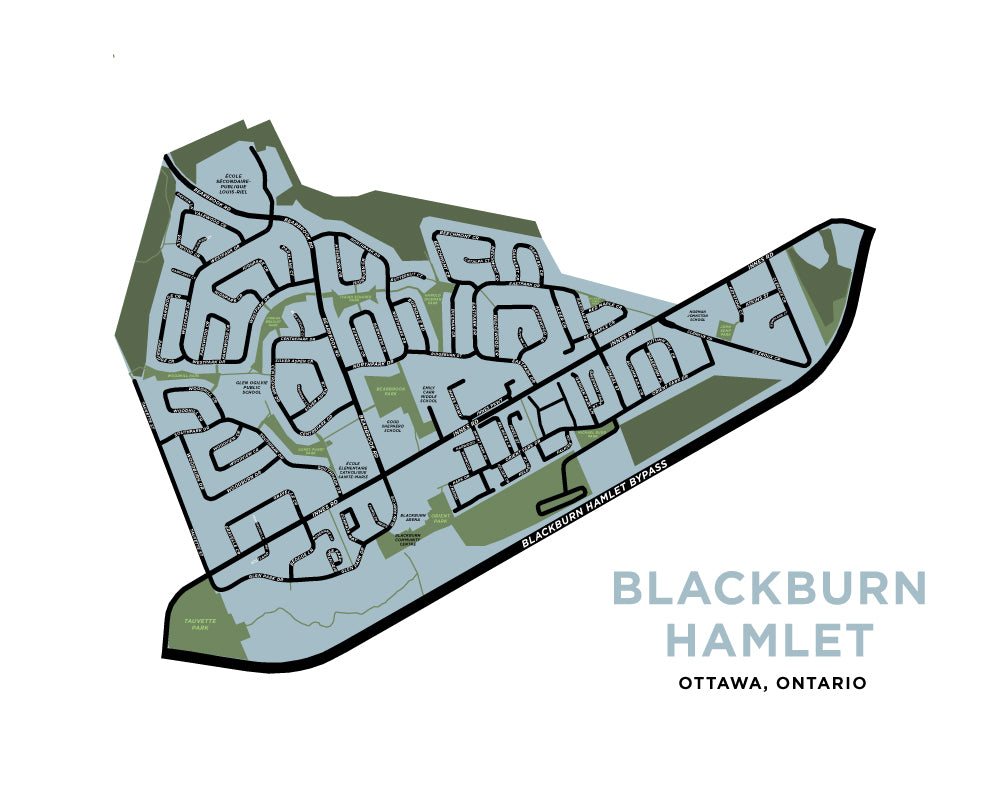 Blackburn Hamlet Map Print