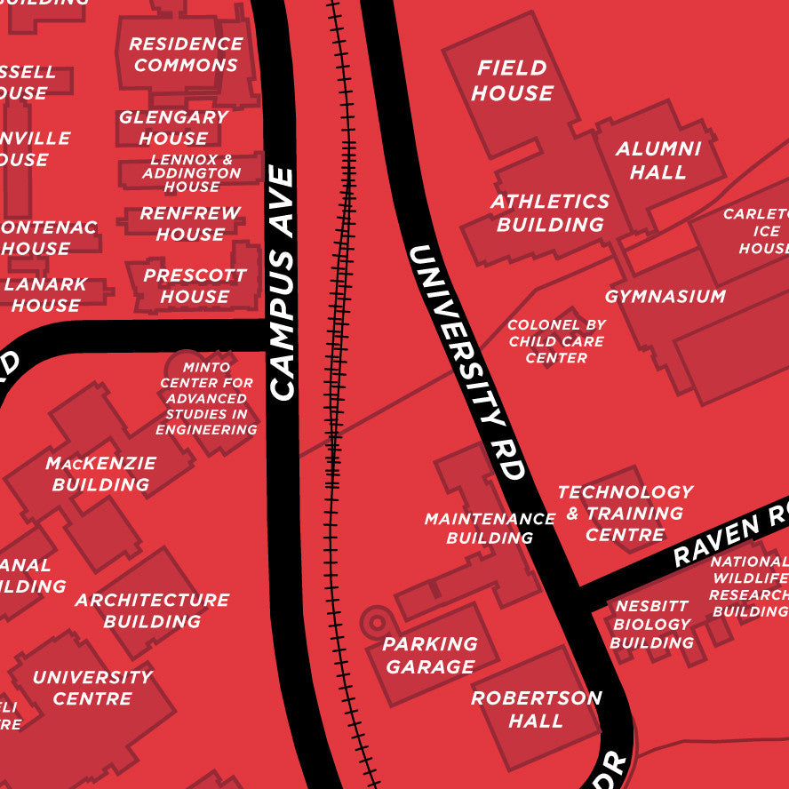 Carleton University Map Print