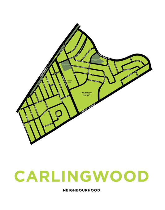 Carlingwood Neighbourhood Map Print