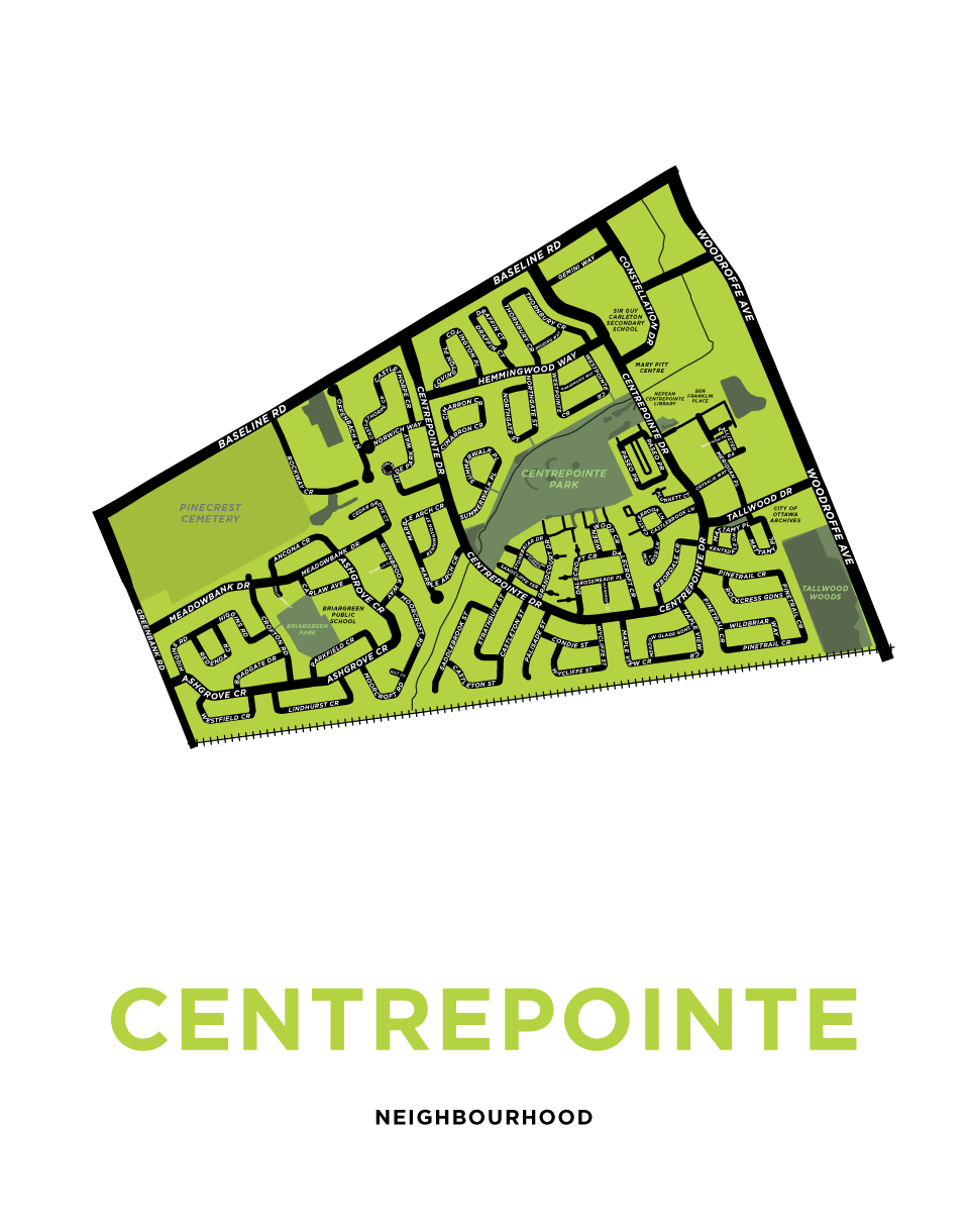 Centrepointe Neighbourhood Map Print