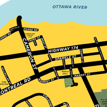 Cumberland (Ottawa) Map Print