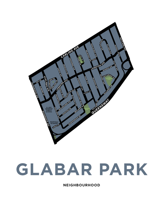 Glabar Park Neighbourhood Map Print