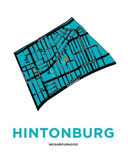 Hintonburg Neighbourhood Map Print