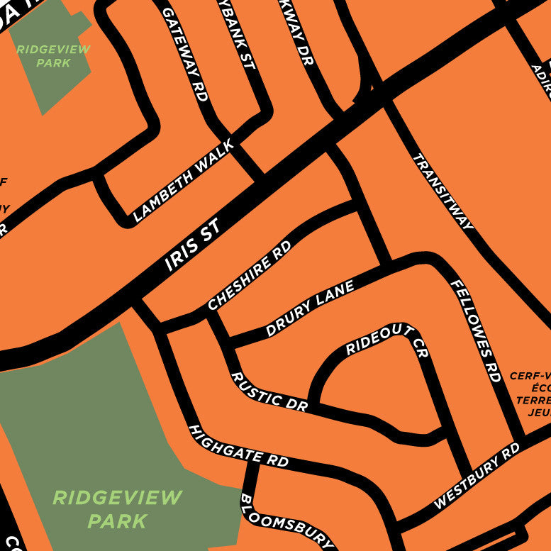 Iris Neighbourhood Map Print (Ottawa)