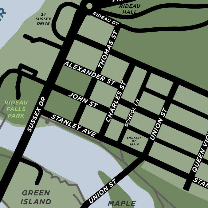 New Edinburgh Map Print (Ottawa)