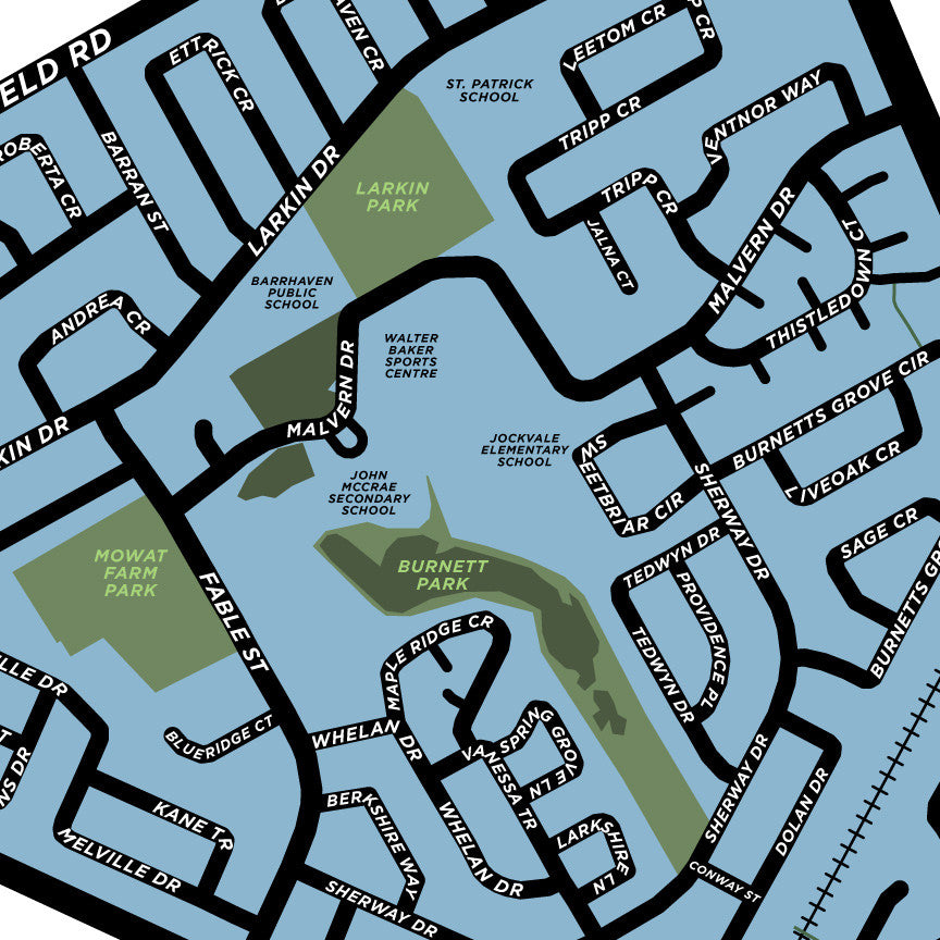 Old Barrhaven Neighbourhood Map Print