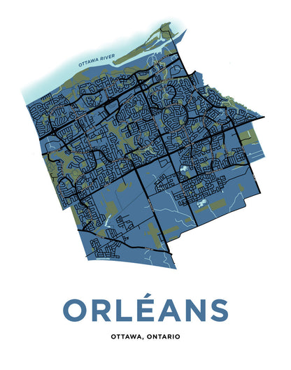 Orléans, Ottawa Map Print