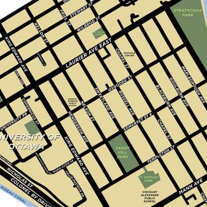 Sandy Hill Neighbourhood Map Print