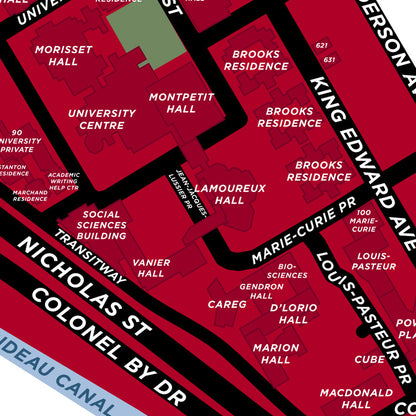 University of Ottawa Map Print