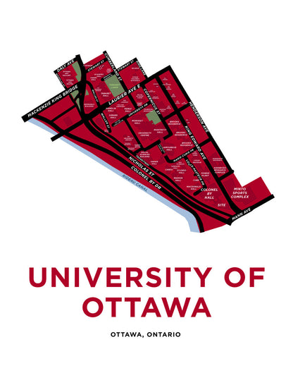 University of Ottawa Map Print