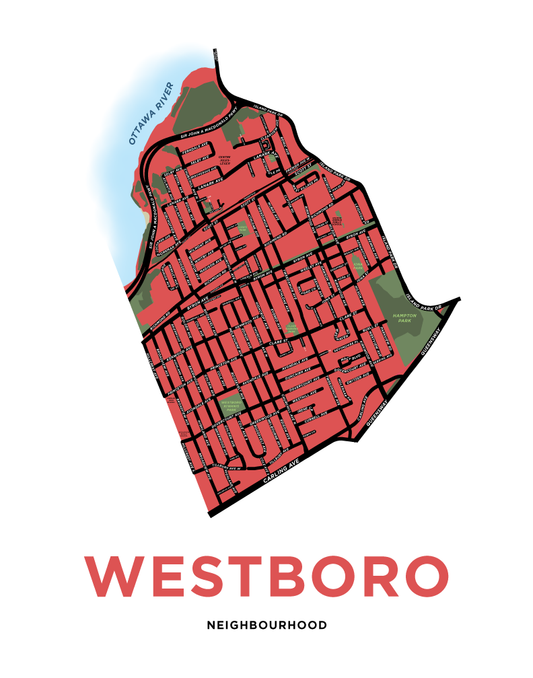 Westboro Neighbourhood Map Print