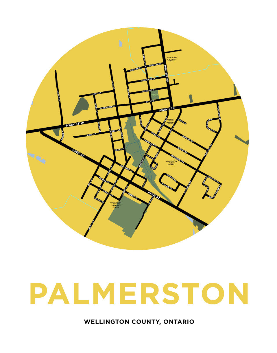 Palmerston Map Print (Wellington County, ON)