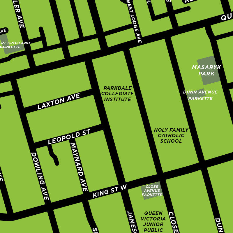 Parkdale Neighbourhood Map Print