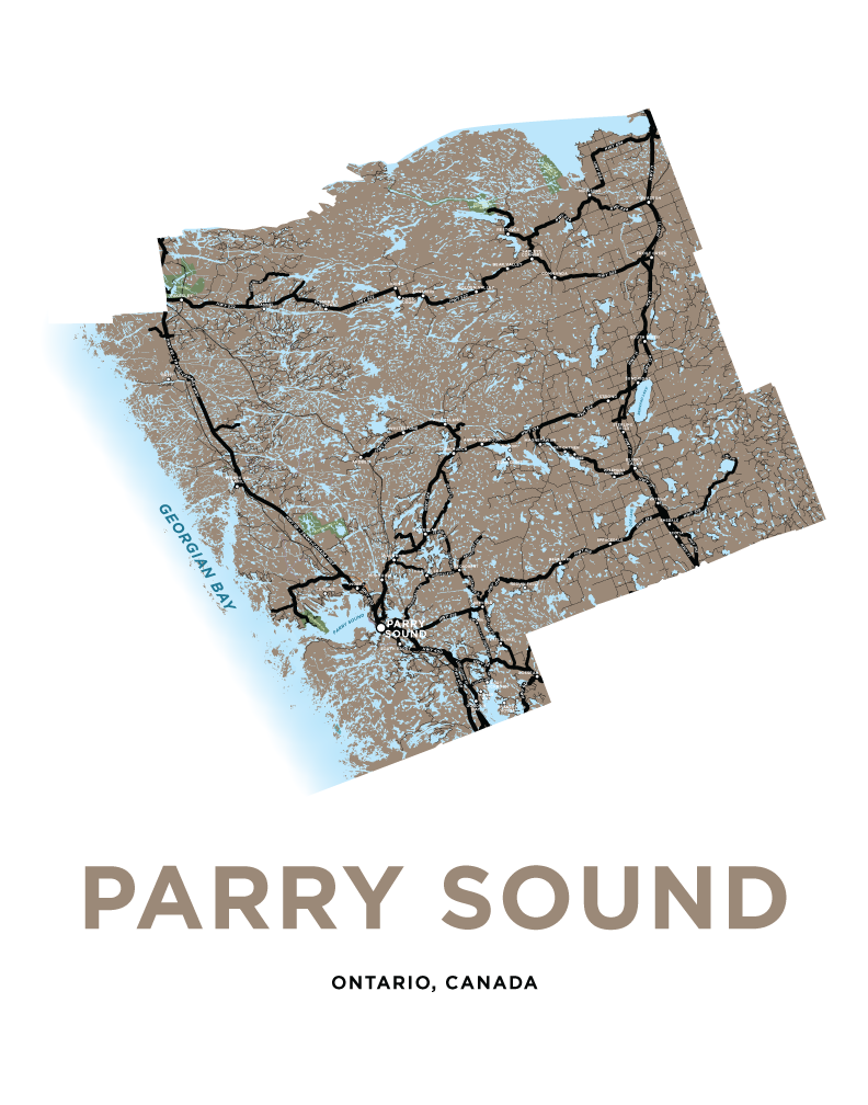 Parry Sound District Map Print – Jelly Brothers