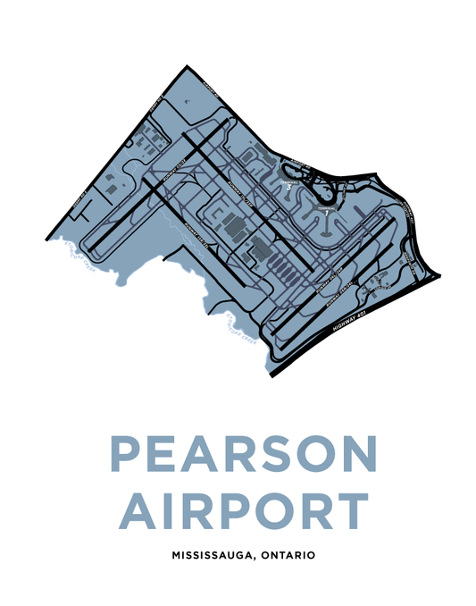 Pearson International Airport Map Print
