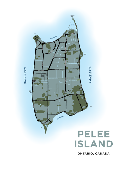 Pelee Island Map Print