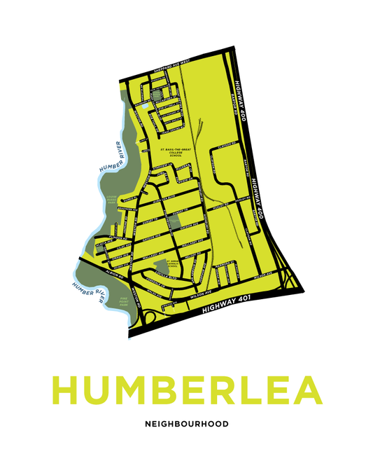 Humberlea Map Print