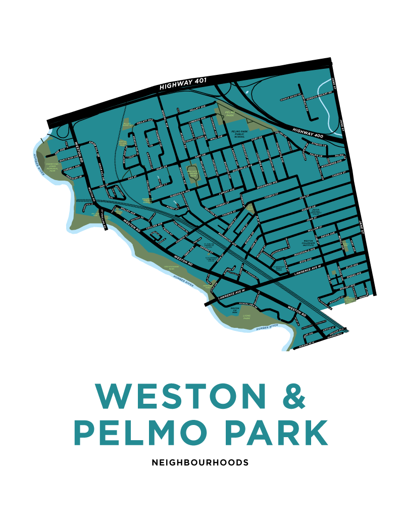Weston & Pelmo Park Neighbourhoods Map