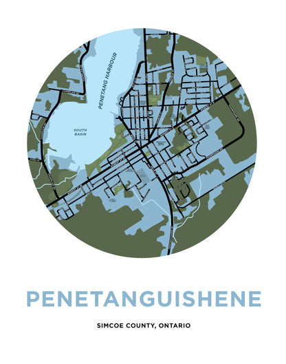 Penetanguishene Map Print