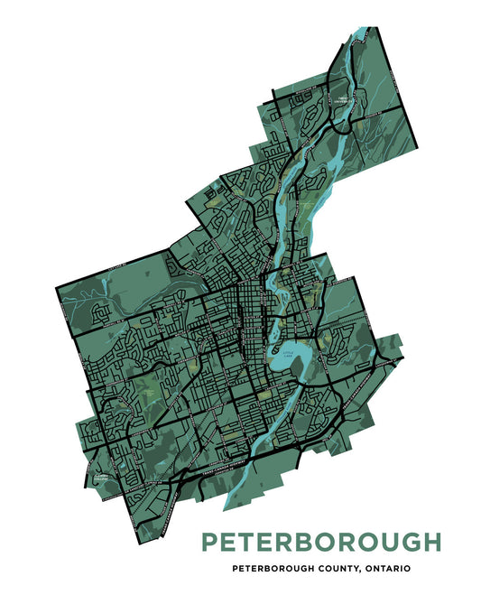 Peterborough Full City Map Print