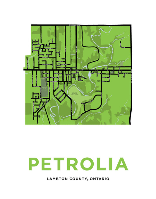 Petrolia Map Print
