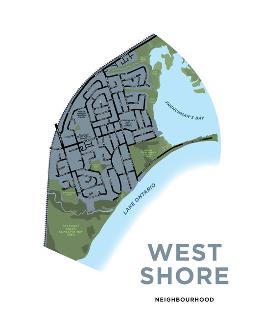 West Shore Neighbourhood Map Print