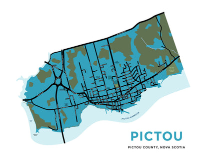 Pictou, Nova Scotia Map Print