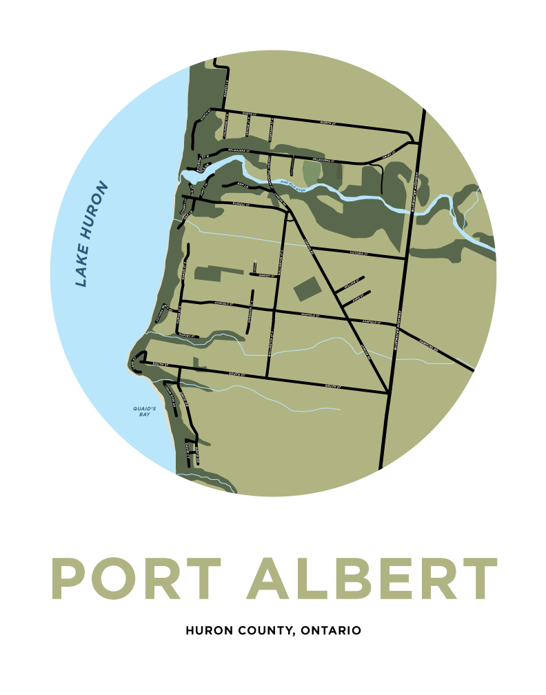 Port Albert Map Print