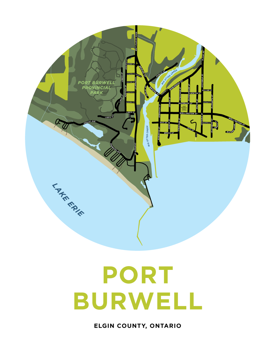 Port Burwell Map Print