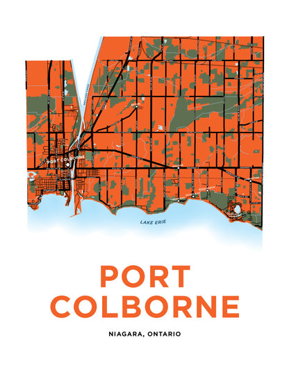 Port Colborne Map Print (Full Municipality)