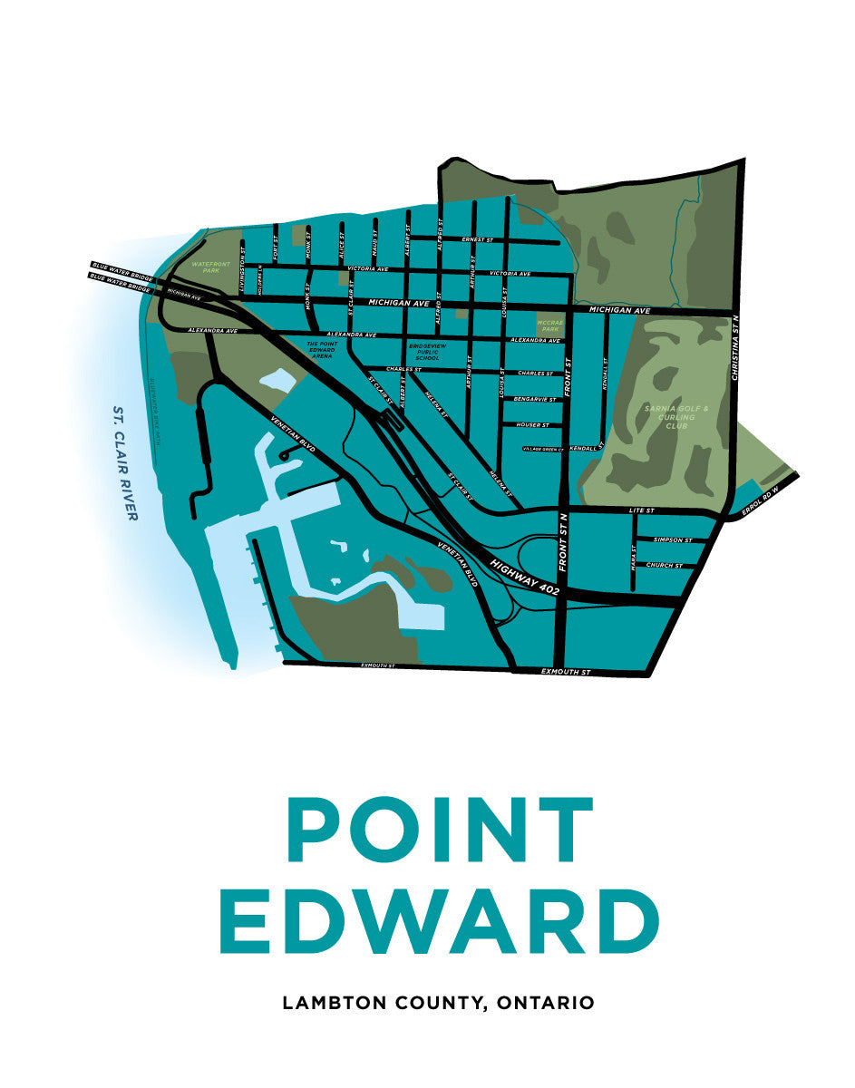 Point Edward Map Print