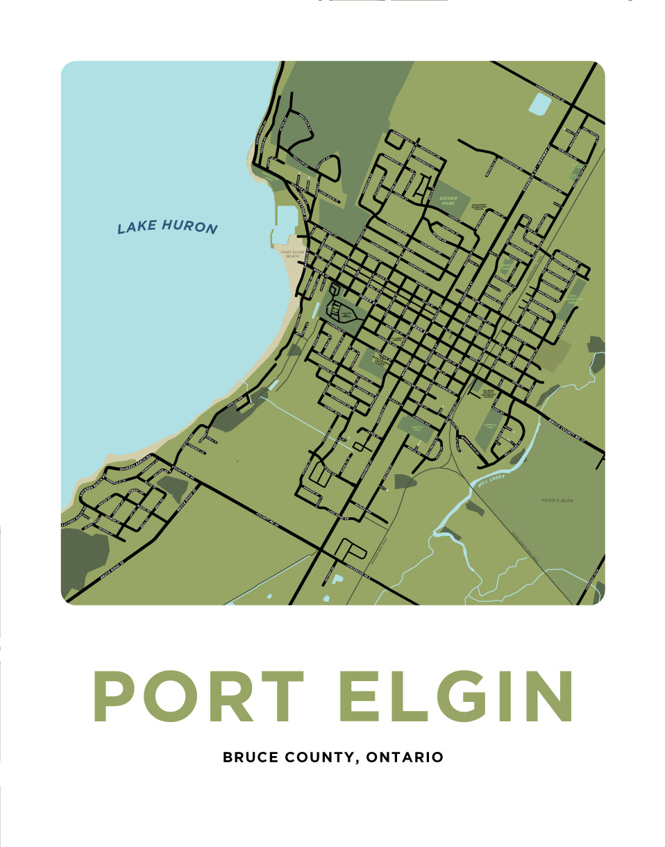 Port Elgin Map Print