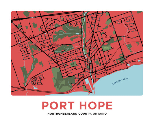Port Hope Map Print