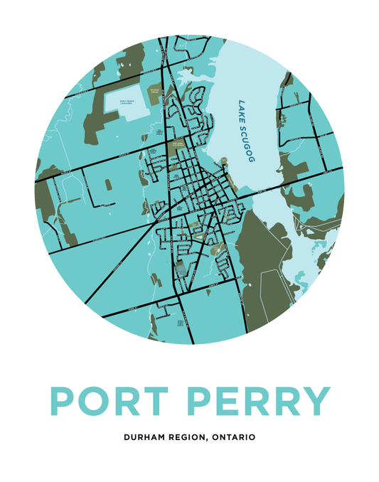 Port Perry Map Print