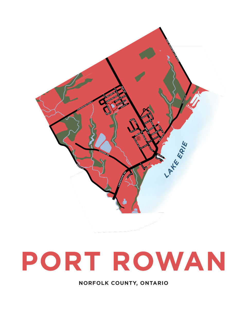 Port Rowan Map Print